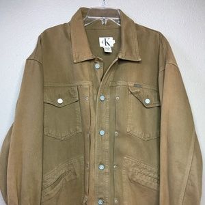 Vintage Calvin Klein Denim Jacket Mens XL Button